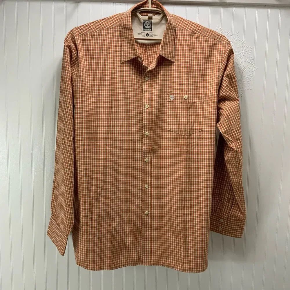Mens TIMBERLAND long sleeve plaid shirt